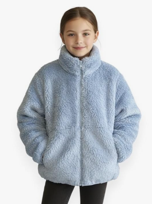 Clothing Girls Furry Fleece Full-Zip Jacket
