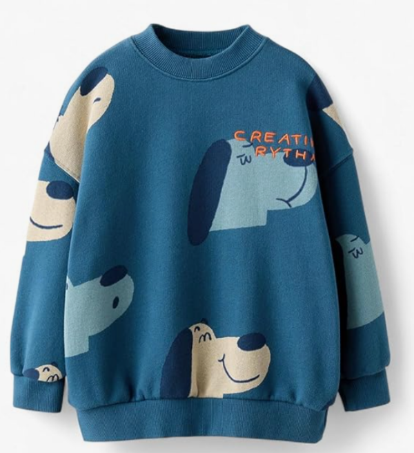 Boys' Creative Rhythm Dog Print Sweatshirt