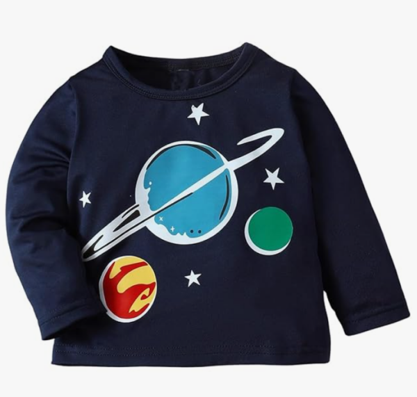 Space Graphic Long-Sleeve T-Shirt