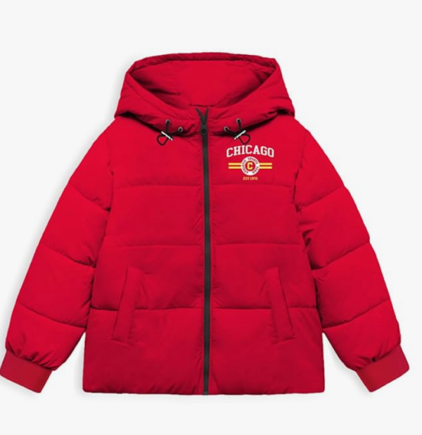 Kids' Chicago Varsity Hooded Puffer Jacket