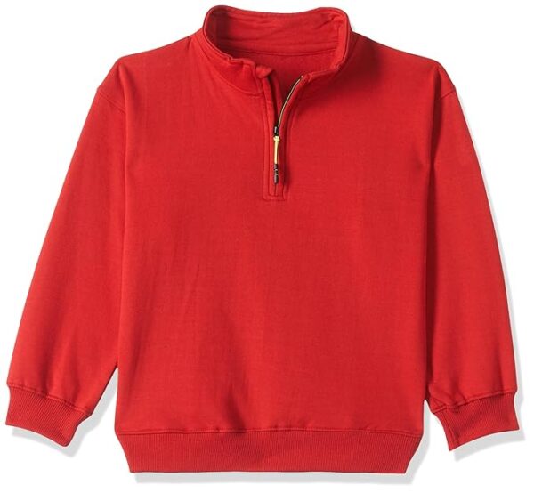 Girls Cotton High Neck Oversized Fit Drop Shoulder Sweatshirt